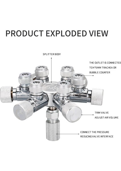W02-03 Stili Zrdr Akvaryum Dıy Co2 Bölücü, Karbon Dioksit Dağıtıcı, Regülatör Valf, Dağıtıcı, Balık Tankı Co2 Ekipman Aksesuarları (Yurt Dışından) fırsatları