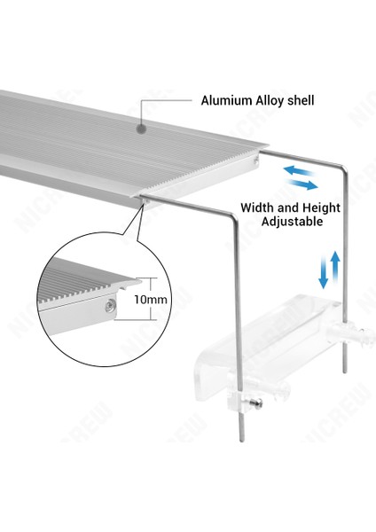 Uzaktan Dimmer Tarzı Nıcrew Ros Rgb Akvaryum LED Işık Tam Spektrum Aydınlatma Su Bitkileri Için Parlaklık Ayarlanabilir 30CM Ila 80CM Tanklara Uygun (Yurt Dışından) indirimleri