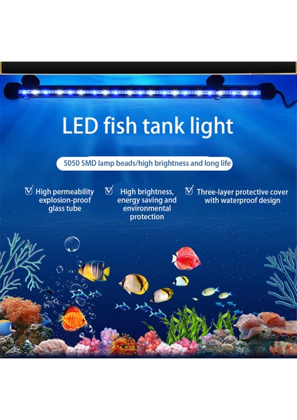 39CM Ab Tarzı Su Ürünü Lamba Akvaryum Işıklı Akrilik Süs Bitkileri Balık Tankı Peyzaj Yardımcı Balık Tankı Işık LED (Yurt Dışından) fiyatları