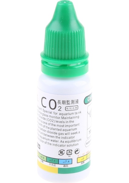 Bir Stil 15ML Akvaryum Co2 Gösterge Çözeltisi Balık Tankı Sıvı Test Bitkiler Malzemeleri Co2 Sistemi Cam Konsantrasyon Damlalık Uzun Süreli (Yurt Dışından)