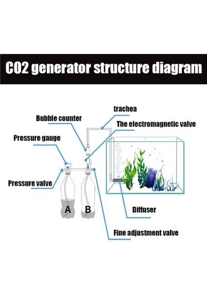 Co2 Difüzör Stili Akvaryum Kendin Yap Co2 Jeneratör Sistemi Kiti Co2 Jeneratörü Kabarcık Sayacı Difüzörü ile Solenoid Valf Su Bitkileri Gelişimi Için (Yurt Dışından) indirimleri