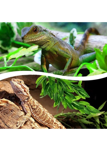 4 ADET-30CM Tarzı Simülasyon Bitki Süsü Kertenkele Üretim Kutusu Tırmanma Kertenkeleler Kertenkeleler Gecko Habitat Dekorasyon Bitkisi Hasır Pet Malzemeleri (Yurt Dışından) fırsatları