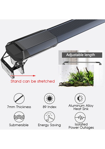 DF-16CM Tarzı Akvaryum LED Aydınlatma Lambası Akvaryum Bitkili Su Geçirmez Balık Tankı LED Işık Akvaryum Işık Ince Büyüme Aydınlatma Lambası (Yurt Dışından) indirimleri