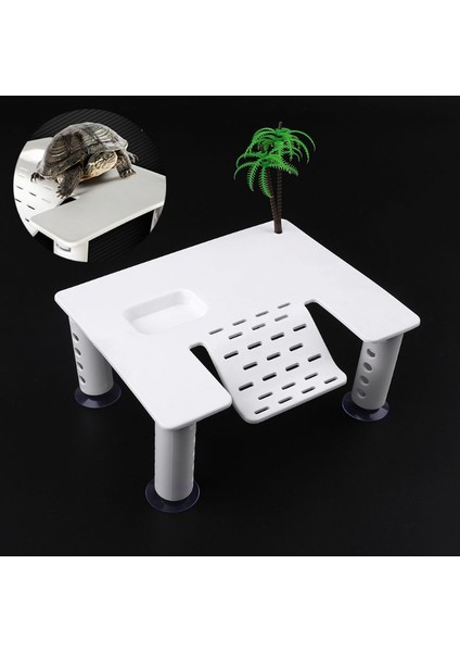 Sürüngen Platform Kaplumbağa Güneşlenme Akvaryum Balık Tankı Tırmanma Merdiven Adası (Yurt Dışından)