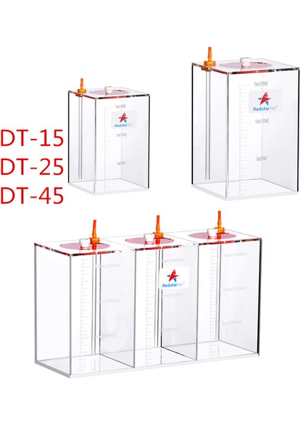 1.5l Tarzı Kırmızı Denizyıldızı Dozaj Pompası Ölçekli Sıvı Saklama Kovası 1.5l.5l.5l Litre Yüksek Akrilik Yapımı Mercan (Yurt Dışından) indirimleri