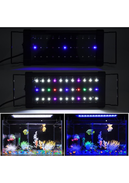 Ab Fiş Tarzı Süper Ince Ledler Akvaryum Aydınlatma Sulu Bitki Yetiştirme Işığı Su Geçirmez 30CM Genişletilebilir Tam Spektrum LED Lamba Dekorasyon Lambası (Yurt Dışından)