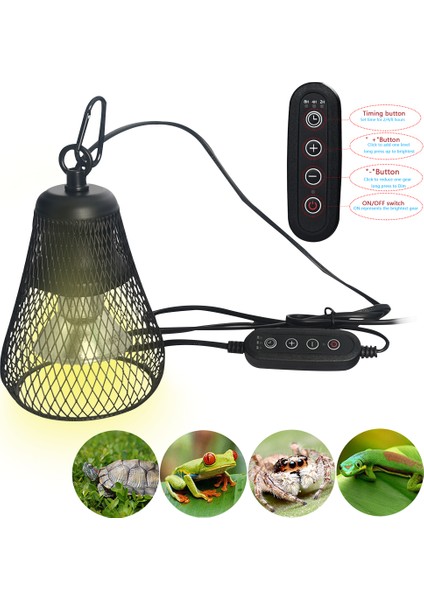 Abd FIŞI-50W-110V Stili Sürüngen Isı Lambası Ayarlanabilir Uva Uvb Sürüngen Ampulü Tutucu Ile Kertenkele Kaplumbağa Yılan Amfibi Akvaryum Aksesuarları Isıtma Lambası (Yurt Dışından) fiyatları
