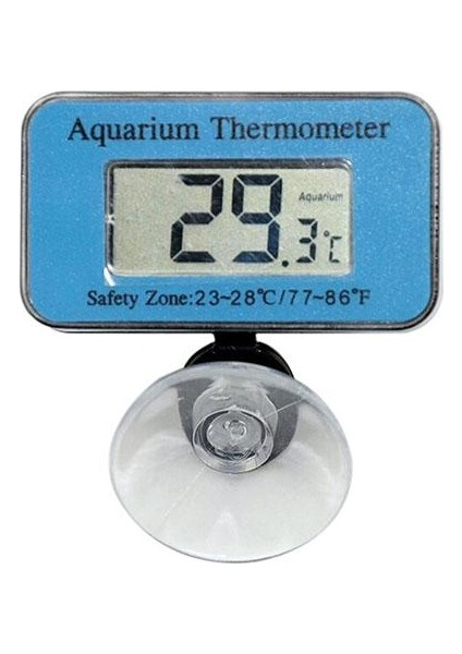 Mavi Stil Mini Kullanışlı Dijital LCD LED Ekran Akvaryum Balık Tankı Su Geçirmez Daldırma Termometre Sensör Higrometre Ölçer (Yurt Dışından) fiyatları
