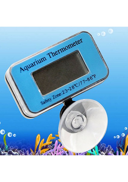 Mavi Stil Mini Kullanışlı Dijital LCD LED Ekran Akvaryum Balık Tankı Su Geçirmez Daldırma Termometre Sensör Higrometre Ölçer (Yurt Dışından) modelleri