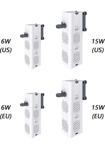 15W Abd Fiş Stili Dalga Yapıcı Filtre Akvaryum Filtresi Hava Pompası Sessiz Balık Tankı Daldırma Hava Oksijen Artış Dahili Powerhead Pompası (Yurt Dışından) modelleri