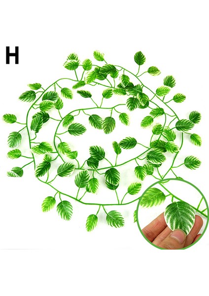 H Tarzı 1 Adet Yeşil Yaprak Terraryum Kertenkele Orman Sarmalı Esnek Orman Sarmalı Bükülebilir Yapay Sarmalı Kertenkele Terraryum Dekorasyonu (Yurt Dışından)