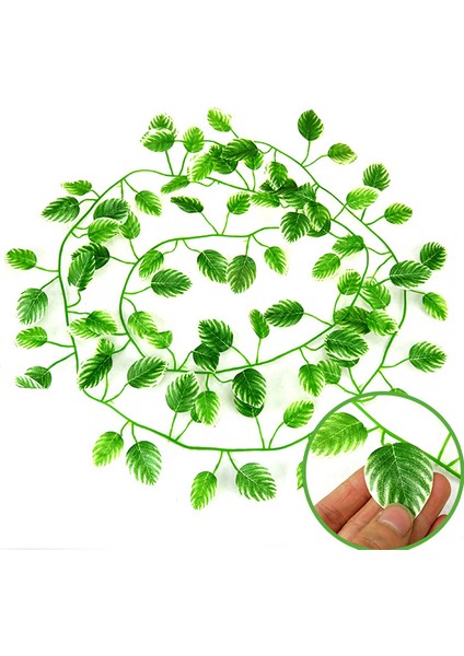 H Tarzı 1 Adet Yeşil Yaprak Terraryum Kertenkele Orman Sarmalı Esnek Orman Sarmalı Bükülebilir Yapay Sarmalı Kertenkele Terraryum Dekorasyonu (Yurt Dışından) fırsatları