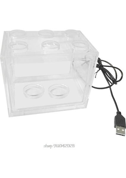 Şeffaf Stil USB Mini Akvaryum Balık Tankı LED Lamba Işıklı Ev Ofis Masa Üstü Dekorasyon Çay Masası Süsleme D Dropship (Yurt Dışından)