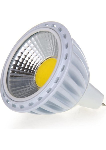 Beyaz Stil Gu5,3 MR16 6W Cob LED Lamba Spot Işık Ampulü 420LM 60° 3000K Sıcak Beyaz Dc 12V (Yurt Dışından)