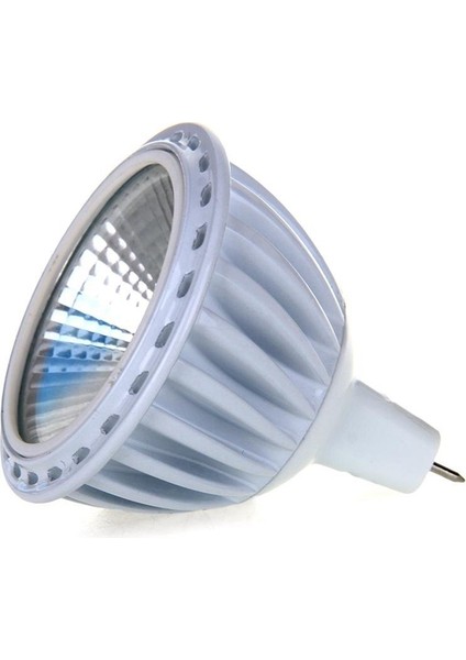 Beyaz Stil Gu5,3 MR16 6W Cob LED Lamba Spot Işık Ampulü 420LM 60° 3000K Sıcak Beyaz Dc 12V (Yurt Dışından)
