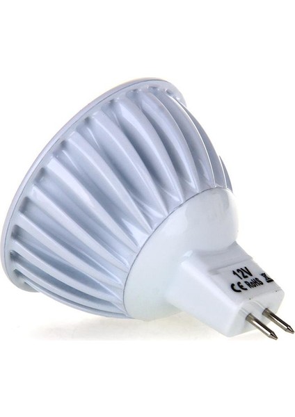 Beyaz Stil Gu5,3 MR16 6W Cob LED Lamba Spot Işık Ampulü 420LM 60° 3000K Sıcak Beyaz Dc 12V (Yurt Dışından)