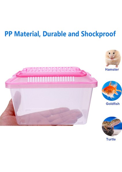 L(18X11X11CM) Stili 1 Adet Şeffaf Plastik Japon Balığı Tankı Kaplumbağa Tankı Hamster Kutusu Kafes Kase Balıkçılık Akvaryum Taşınabilir Pet Ürünleri Rastgele Renk (Yurt Dışından) indirimleri