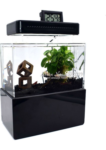 Isıtıcı Tarzı Stokta Var Mini Betta Balık Tankı Masaüstü Taşınabilir Akvaryum Balık Kasesi Su Filtresi LED Işık USB Hava Pompası Taşınabilir Dekorasyon (Yurt Dışından) fiyatları
