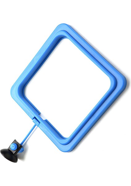 Kare Tarzı Mavi Yeni Akvaryum Yüzük Balık Tankı Istasyonu Yüzen Yem Tepsisi Kare Daire Aksesuarı Su Bitkisi Batıklığı Emme Kupası 2 (Yurt Dışından)