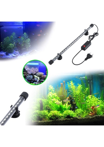 EU18CM Renkli Stil Balık Tankı Aydınlatma Amfibik LED Akvaryum Lambası Küçük Çift Kullanımlı Çim Lambası Yüksek Frekanslı Cam Tüp Arowana Lambası (Yurt Dışından)