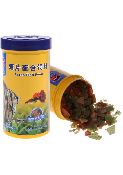 250 ml Süs Balığı Yemi Altın Balık Japon Balığı Kızılkanat Guppi Küçük Orta Boy Tropikal Balıklar Pul ve Akvaryum Aksesuarları (Yurt Dışından)