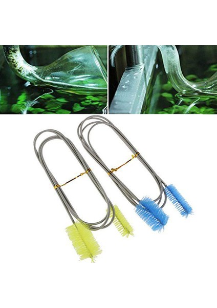 Sarı Stil 90CM Paslanmaz Çelik Çok Fonksiyonlu Akvaryum Balık Tankı Hava Borusu Su Borusu Filtre Temizleme Fırçası cm (Yurt Dışından) fiyatları
