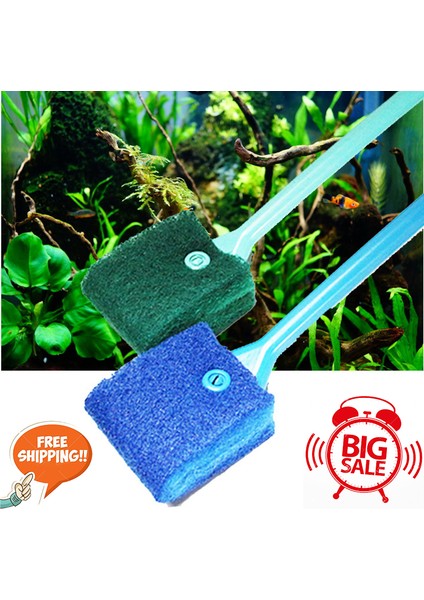 Mavi Stil Akvaryum Balık Tankı Cam Bitki Temizleme Fırçaları Yüzen Temizleme Pencere Yosunu Kazıyıcı Sünger Aksesuarları Araçları Yüksek (Yurt Dışından) indirimleri