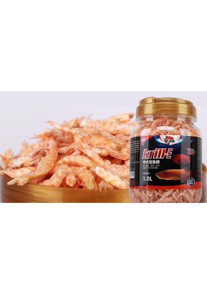 1000ML Tarzı Dondurularak Kurutulmuş Krill Tropikal Cichlid Kaplumbağa Çiçeği Kedici Balık Yemi Dondurulmuş Karides Antarktik Kril (Yurt Dışından) fırsatları