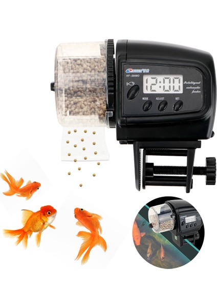 Bir Stil Akvaryum Balık Tankı Otomatik Yemleme Cihazı LCD Ekran 100ML Zamanlayıcı ile Otomatik Balık Yem Dağıtıcı (Yurt Dışından) fiyatları