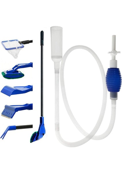6'lı Stil Seti Akvaryum Balık Tankı Temizlik Kiti Algi Kazıyıcılar Seti, Balık Tankı Çakıl Temizleyici - Su Değiştirme Için Sifon Vakum ve Kum Temizleyici (Yurt Dışından)