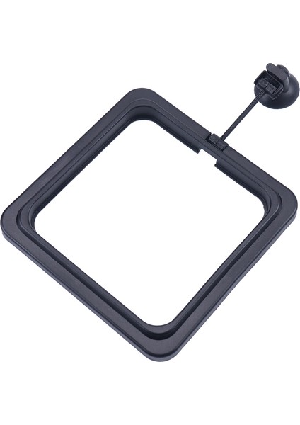 Siyah Kare Stili 1 Adet Yeni Akvaryum Yem Halkası Balık Tankı Yüzen Yem Tepsi Dairesel Kare Aksesuar Su Bitkisi Batma Emme Kupası (Yurt Dışından)