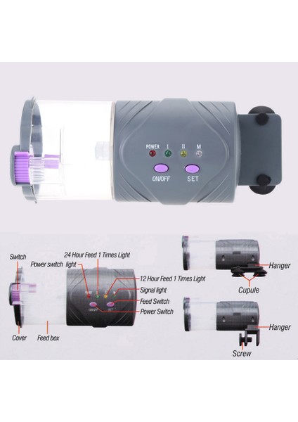 Siyah Stil M Beden Pratik Ayarlanabilir Çıkış Otomatik Balık Tankı Akvaryum Tankı Otomatik Yem Zamanlayıcı Besleme Cihazı Balık Yemi Otomatik Besleyici (Yurt Dışından) indirimleri