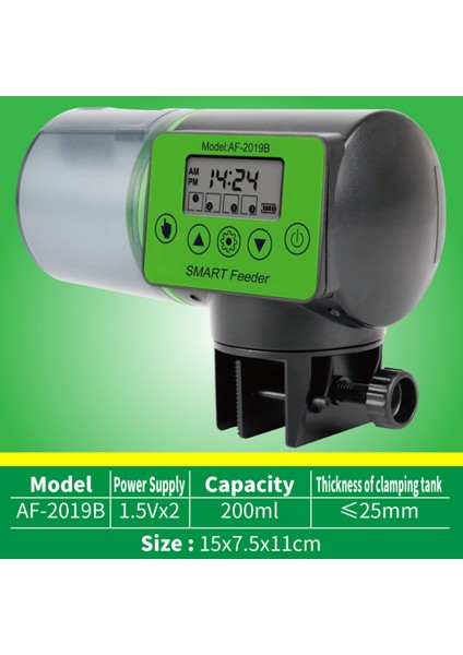 AF-2019B Stili Otomatik Balık Tankı Dijital Balık Tankı Elektrikli Plastik Zamanlayıcı Balık Yem Dağıtıcı Aracı (Yurt Dışından) fiyatları