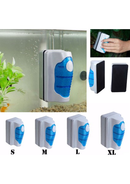 Mavi Stil Xl Beden Manyetik Akvaryum Balık Tankı Yosun Cam Temizleyici Kazıyıcı Yüzen Temiz Fırça (Yurt Dışından) fiyatları
