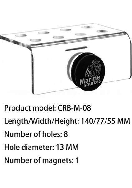 Manyetik Crb-M-08 Stili Deniz Kaynakları Akvaryum Akrilik Manyetik Mercan Parçası Rafı Fiş Tutucu Braketi Cam Kalınlığı Için Balık Tankı Malzemeleri (Yurt Dışından) fiyatları