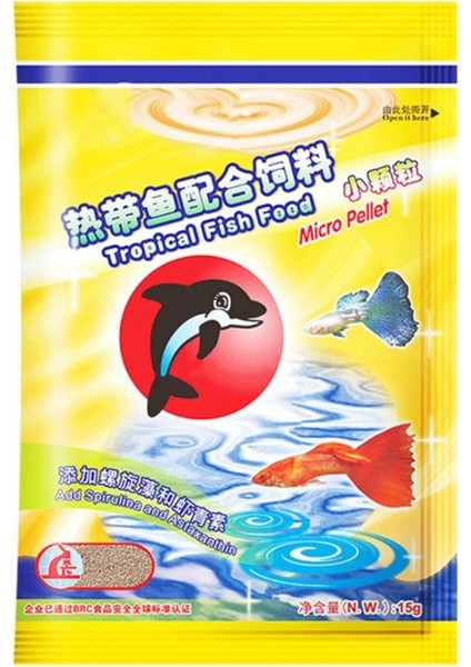 -15G Tarzı Süs Balığı Yemi Altın Balıklar Küçük Tropikal Balıklar Beslenme Lezzetli D K2V (Yurt Dışından)