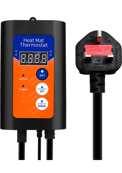 Ingiltere Fiş Stili Kurbaga Yavrusu Kertenkele Sicaklik Kumandasi Sicaklik Kontrol Cihazi 230V Dijital Isi Mat Termostat Reptiller Hayvanlar Icin Pet Malzemeleri (Yurt Dışından)