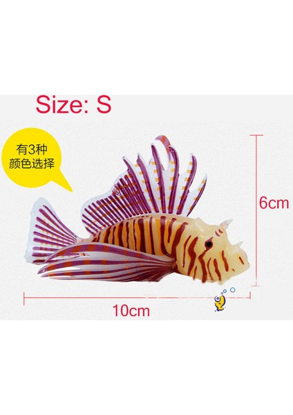 10X6CM Stil Bir Stil M Beden Karanlıkta Parlayan Yapay Akvaryum Aslanbalığı Süsü Balık Tankı Denizanası Dekor Akvaryum Peyzaj Süsü (Yurt Dışından)