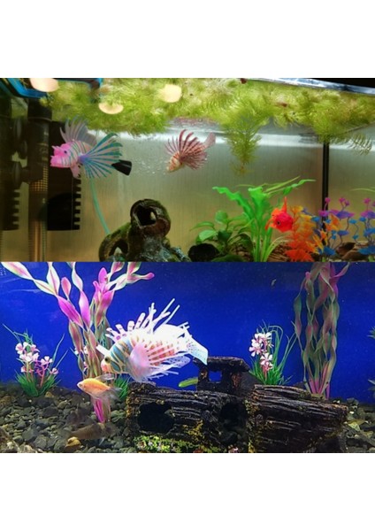 10X6CM Stil Bir Stil M Beden Karanlıkta Parlayan Yapay Akvaryum Aslanbalığı Süsü Balık Tankı Denizanası Dekor Akvaryum Peyzaj Süsü (Yurt Dışından)