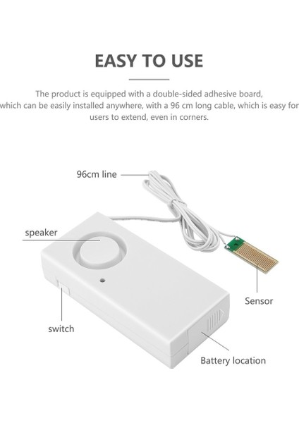 Beyaz Stil Ev Alarmı Su Sızıntısı Alarmı Algılayıcı Su Sızıntısı Sensörü Tespit Taşma Güvenlik Alarm Sistemi (Yurt Dışından) fırsatları