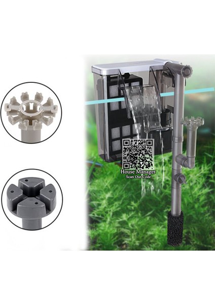 Filtre Kutusu Stili Au Fiş Adaptörü Sessiz Askıya Alınmış Akvaryum Dış Filtre Medya Aktif Karbon Filtre Sünger Iç Filtre Skimmer Akvaryum Balık Tankı Su Filtresi (Yurt Dışından)