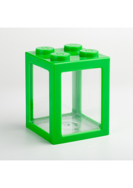 Yeşil Stil S Beden 1 Adet Yeni Mını Çok Renkli Yığılabilir Yapı Blokları Ekolojik Tank Balık Küçük Mini Sürüngen Evcil Hayvan Balık Kutusu Ev Ofis (Yurt Dışından)