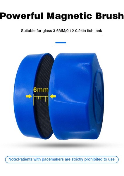 Siyah Stil Akvaryum Manyetik Fırça Cam Yüzen Algi Temizleyici Eğri Cam Temizleyici Silikon Araç Balık Tankı Cam Temizleme Manyetiği (Yurt Dışından)