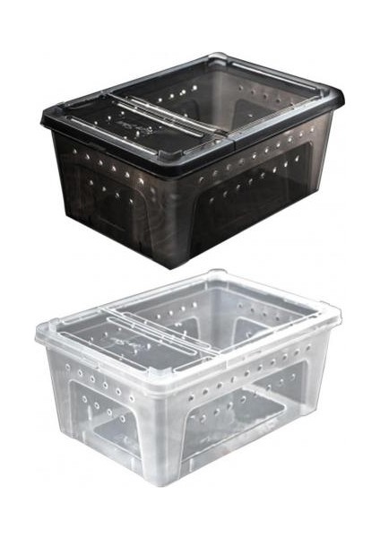 Siyah L Tarzı Kaplama Kutu Havalandırma Delikleri Kolay Temizlik Katı Renk Kaplama Kuluçka Kabı Sürüngen Kaplama Kutu Pet Malzemeleri (Yurt Dışından)