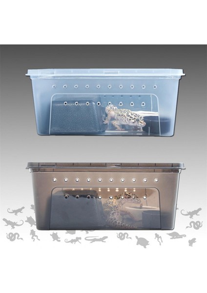 Siyah L Tarzı Kaplama Kutu Havalandırma Delikleri Kolay Temizlik Katı Renk Kaplama Kuluçka Kabı Sürüngen Kaplama Kutu Pet Malzemeleri (Yurt Dışından) fiyatları