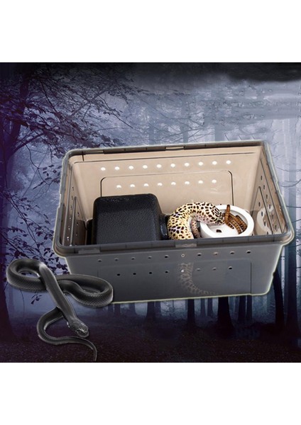 Siyah L Tarzı Kaplama Kutu Havalandırma Delikleri Kolay Temizlik Katı Renk Kaplama Kuluçka Kabı Sürüngen Kaplama Kutu Pet Malzemeleri (Yurt Dışından) modelleri