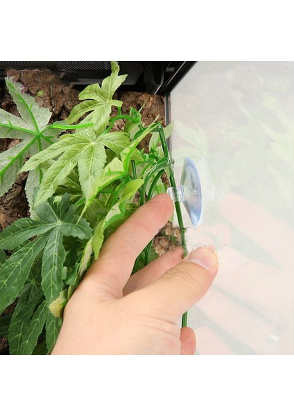 Yeşil Stil 50CM Sürüngen Bitkileri Asılı Ipek Terraryum Bitkileri Sahte Sürüngenler Tırmanma Bitkisi Akvaryum Sürüngen Simülasyon Baston Yeşil Yaprak 50CM (Yurt Dışından) modelleri