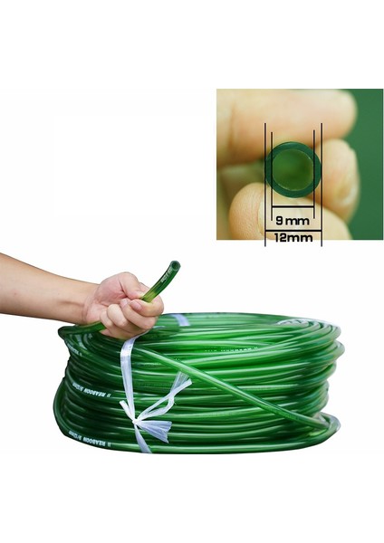 9 mm Tarzı 6 Milyon Balık Tankı Boru Akvaryum Yeşil Hortum, Su Pompası Filtre Aksesuarları Tüp Akvaryum Temizleme Aracı Bahçe Sulama Hortumu (Yurt Dışından)