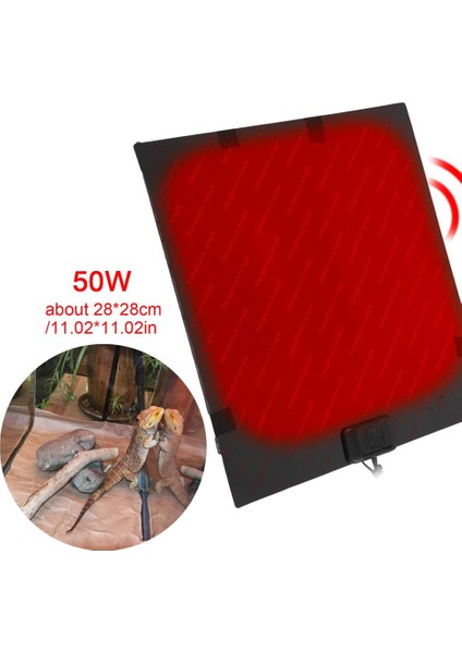 50W Stilini Gösterdiği Gibi Evcil Isıtma Ped Tohum Isıtma Matı Su Geçirmez Tırmanma Pedleri Ayarlanabilir Inkübatör Kaplumbağa Sıcaklık Kontrolü Için (Yurt Dışından)