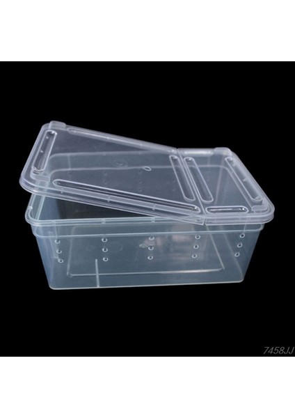 Sürüngenler Için Terrarium Şeffaf Plastik Kutu Böcek Sürüngen Taşıma Üreme Canlı Yem Besleme Kutusu Dropship (Yurt Dışından)